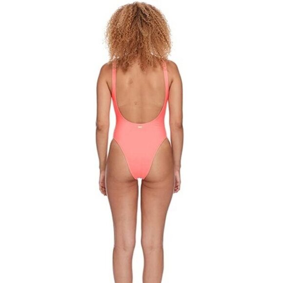 NWT Eidon Surf "Live, Travel, Surf"  blush peach one piece swimsuit, L - Picture 3 of 7